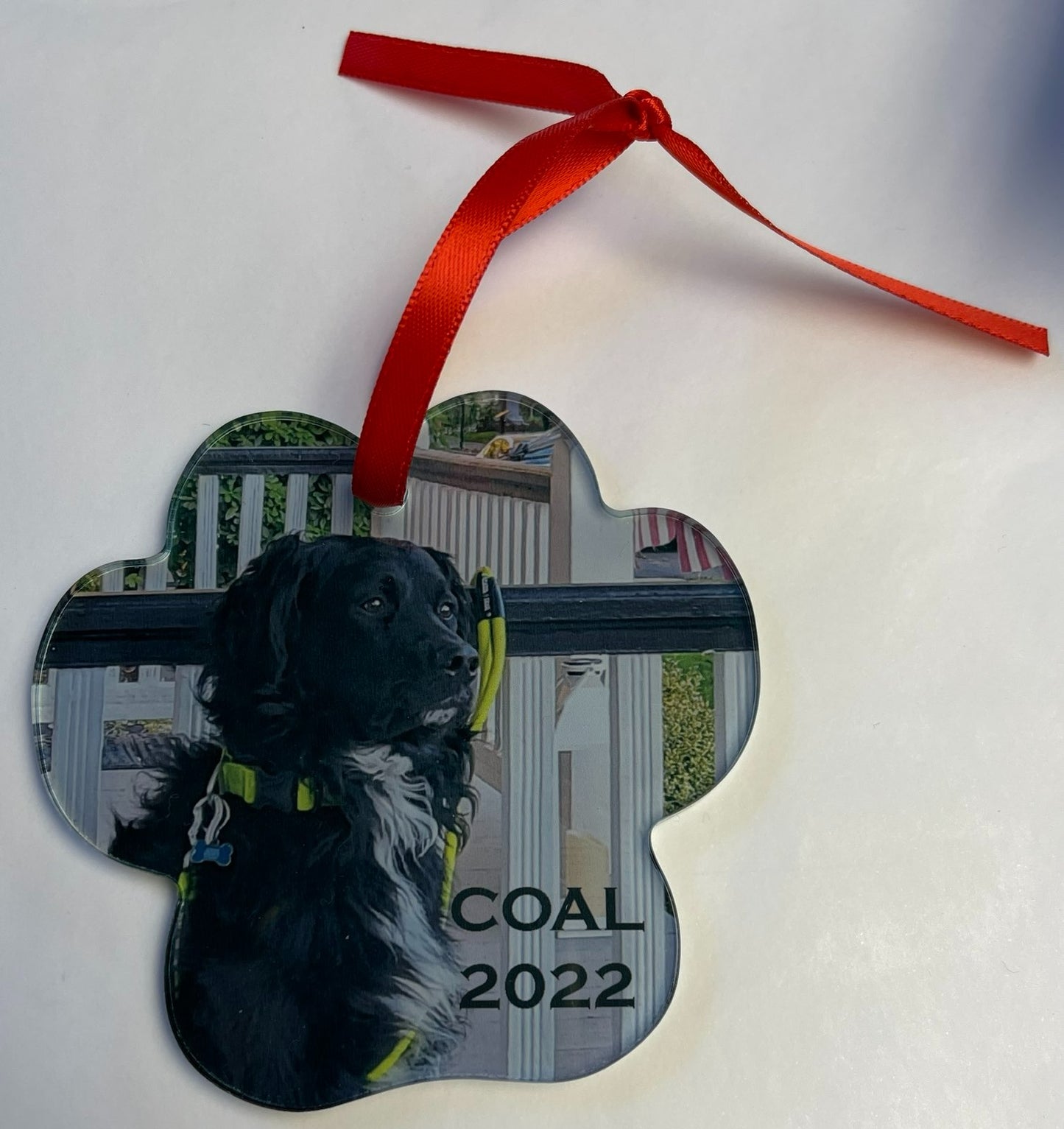 Customizable Pet Paw Holiday Ornaments